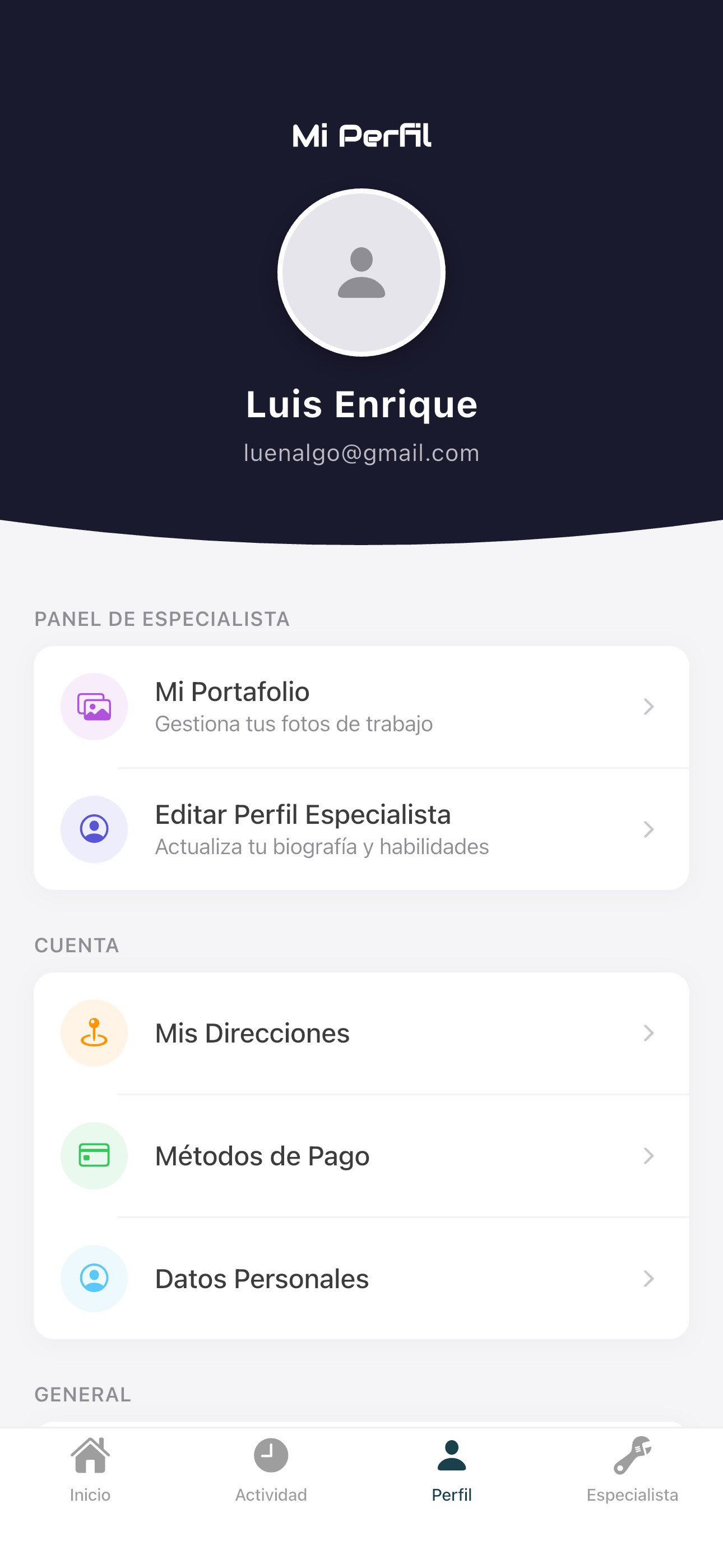 Perfil personal